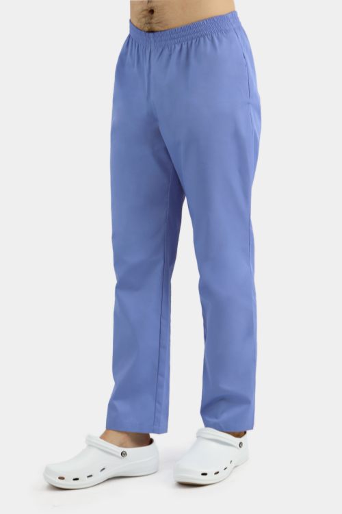 Męskie spodnie medyczne w kolorze niebieskim