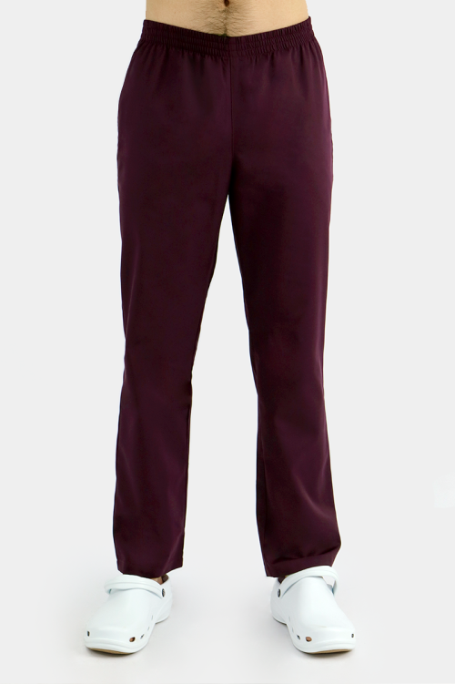 Męskie spodnie medyczne w kolorze śliwkowym