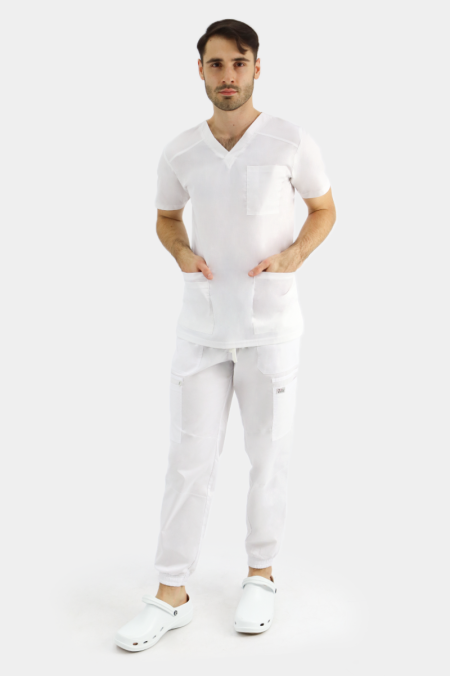 Biała męska bluza medyczna Alex