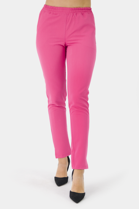 Damskie spodnie medyczne Slim Soft barbie pink