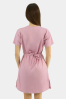 Medyczna sukienka zabiegowa z krótkim rękawem różowy kwarc