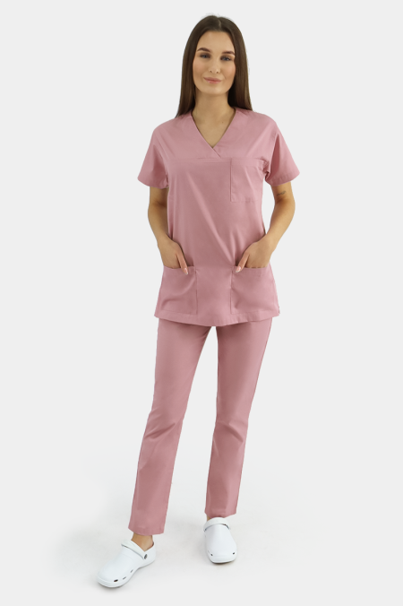 Damska bluza medyczna Ola różowy kwarc