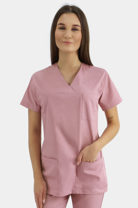 Damska bluza medyczna Ola różowy kwarc