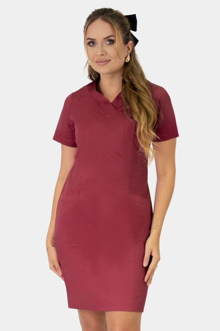 Rubinowa sukienka medyczna Alexis