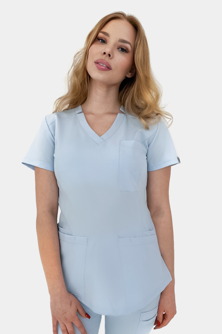 Damska bluza medyczna Zara jasnoniebieska