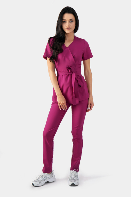 Damskie spodnie medyczne Fit rose violet