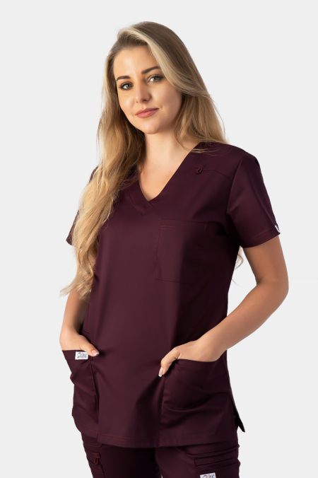 Damska bluza medyczna Medi śliwkowa