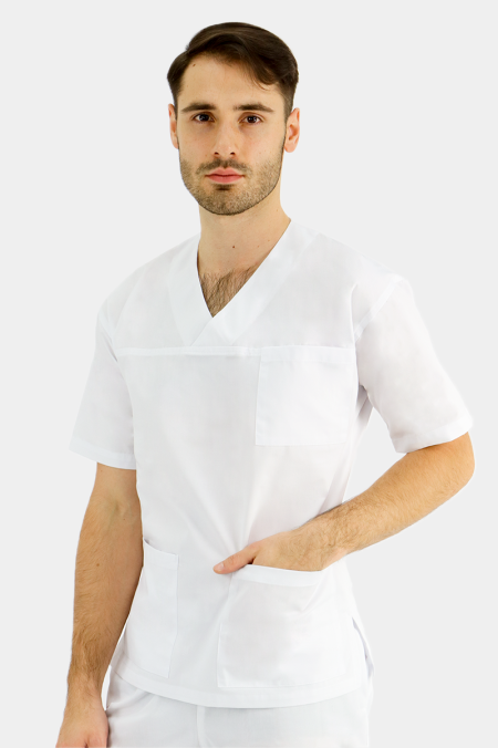 Męska bluza medyczna Olek biała