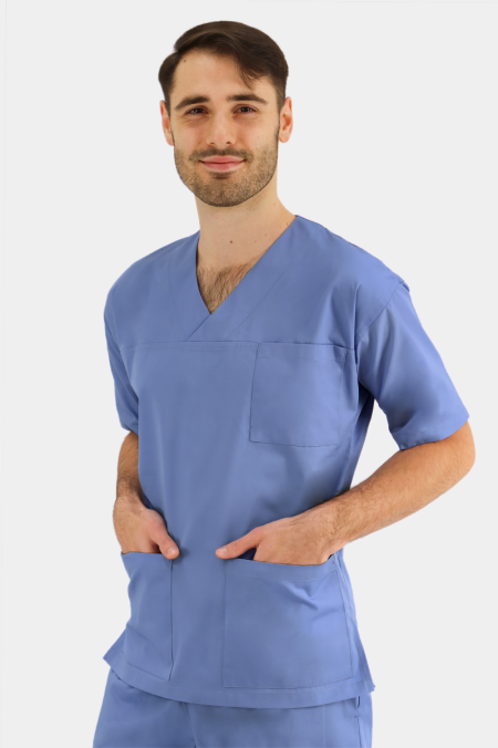 Męska bluza medyczna Olek niebieska