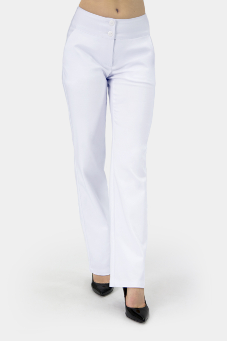 Spodnie damskie elegantki białe