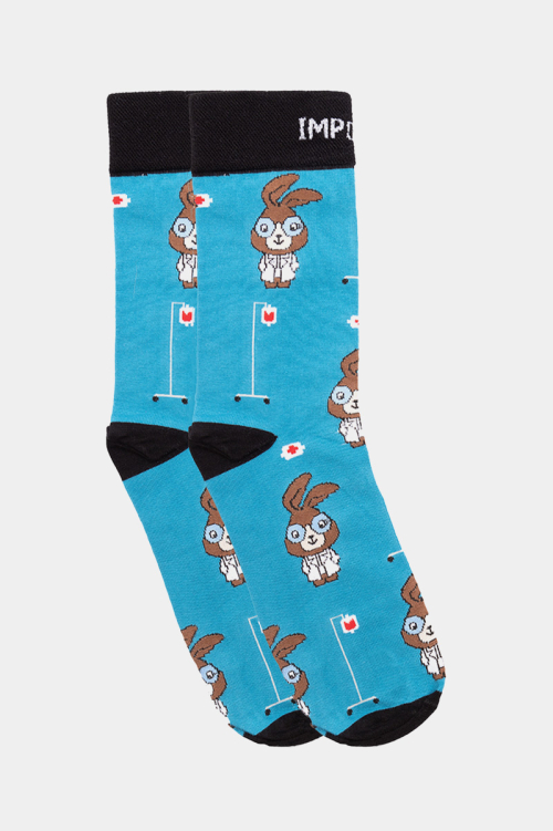 Doktor Królik - kolorowe skarpetki