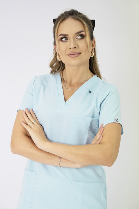 Damska bluza medyczna Megi baby blue