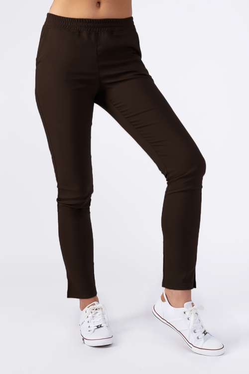Damskie spodnie medyczne Fit chocolate coffee