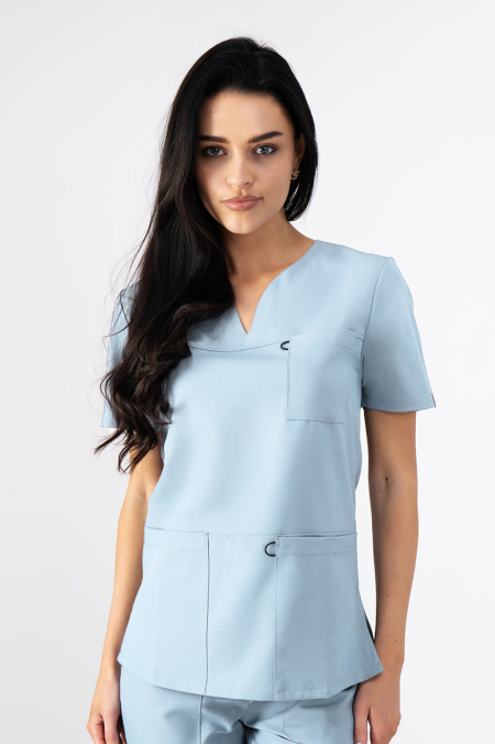 Damska bluza medyczna Amelia baby blue