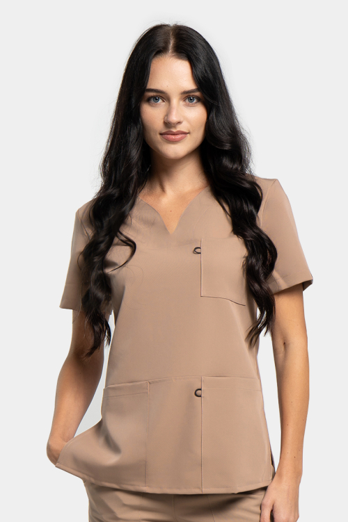 Damska bluza medyczna Amelia beige