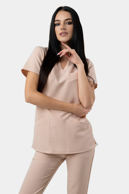 Damska bluza medyczna Stella gold beige