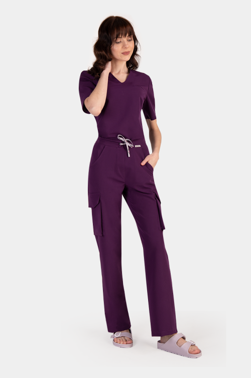 Damska bluza medyczna Cami dark berry