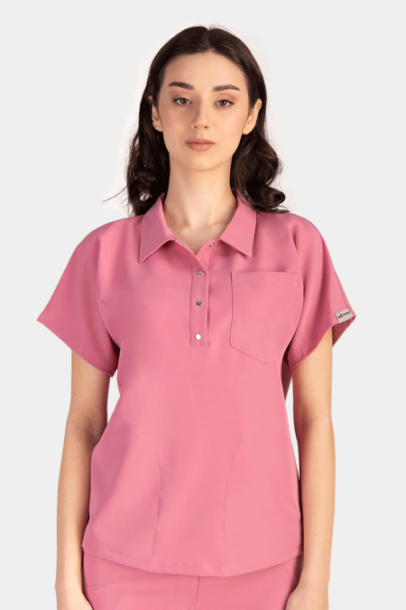 Damska bluza Polo Soft ash pink