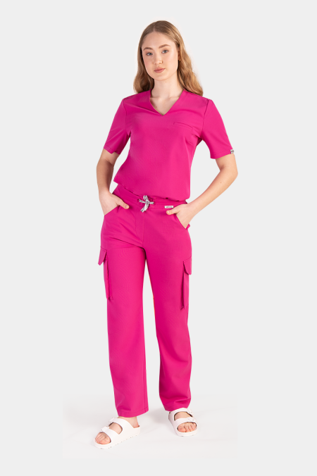 Damska bluza medyczna Cami fuchsia pink