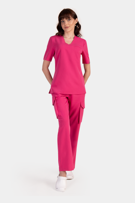 Damska bluza medyczna Cami hot pink