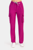 Damskie spodnie medyczne bojówki purple plum