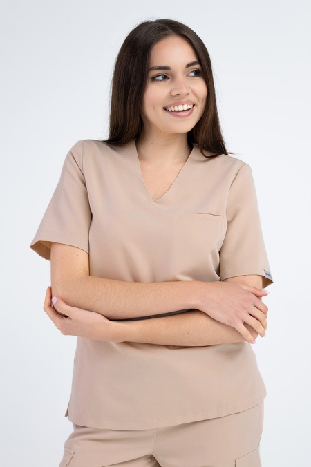 Damska bluza medyczna Cami gold beige