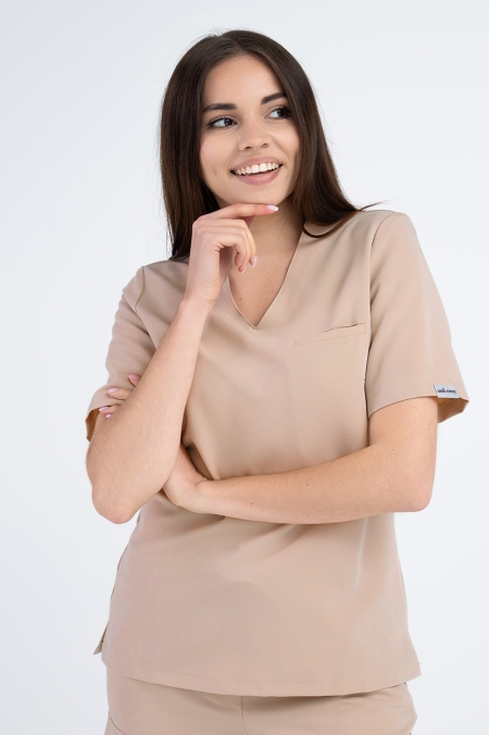 Damska bluza medyczna Cami gold beige