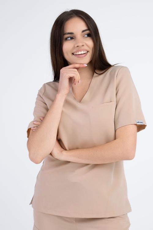 Damska bluza medyczna Cami gold beige