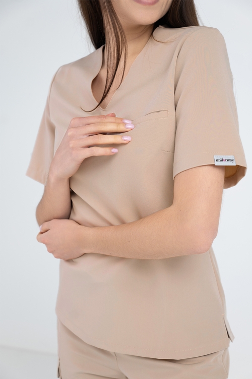 Damska bluza medyczna Cami gold beige