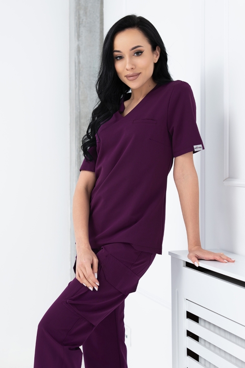 Damska bluza medyczna Cami dark berry