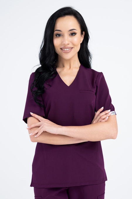 Damska bluza medyczna Cami dark berry