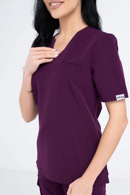 Damska bluza medyczna Cami dark berry