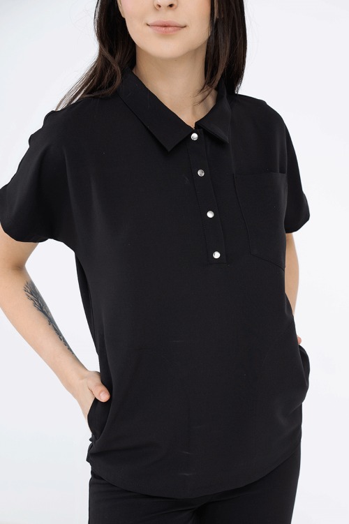 Damska bluza Polo Soft black