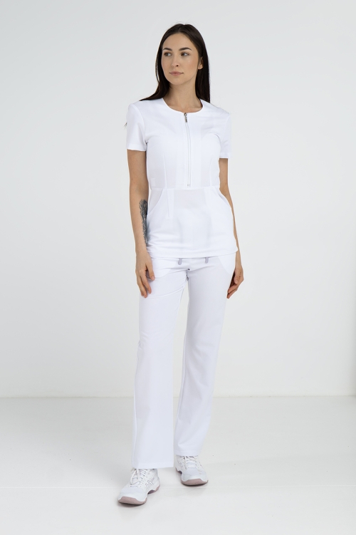 Damskie spodnie Plazo Soft white