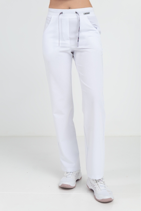 Damskie spodnie Plazo Soft white