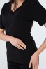 Damska bluza kosmetyczna Julia z krótkim rękawem black