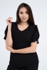Damska bluza kosmetyczna Julia z krótkim rękawem black