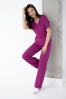 Damska bluza kosmetyczna Julia z krótkim rękawem purple plum