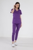 Medyczne spodnie damskie joggery dark lilac