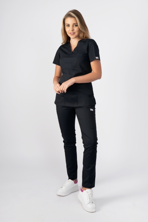 Komplet medyczny damski Comfort Cotton Flexy czarny
