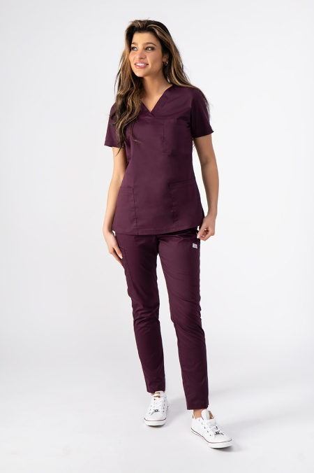 Komplet medyczny damski Comfort Cotton Flexy jagodowy