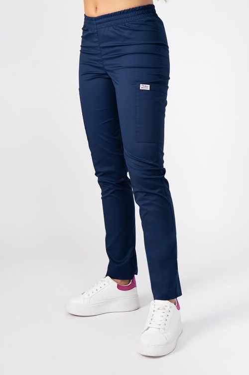 Komplet medyczny damski Comfort Cotton Flexy granatowy