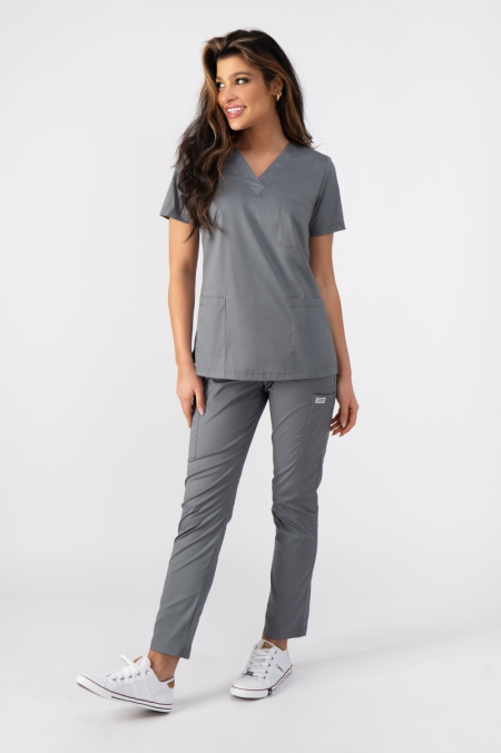 Komplet medyczny damski Comfort Cotton Flexy popielaty