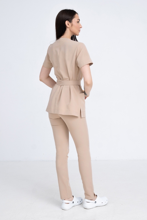 Kosmetyczna tunika damska Lili Soft gold beige