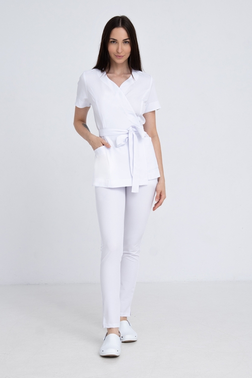 Kosmetyczna tunika damska Lili Soft white
