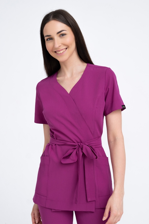 Kosmetyczna tunika damska Lili Soft purple plum