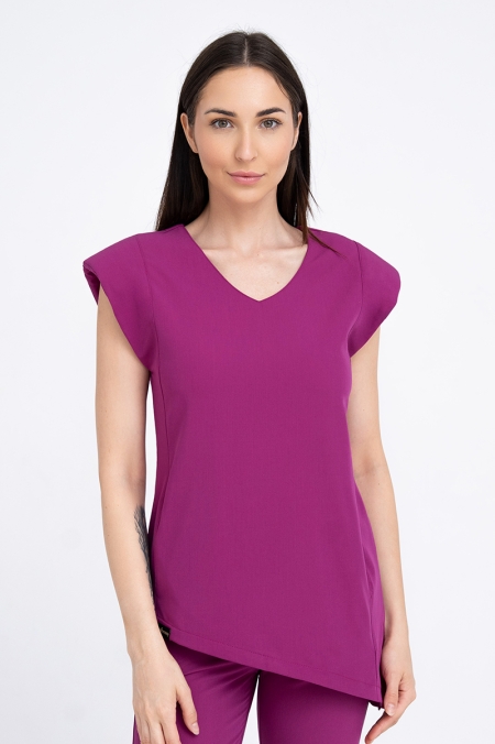 Kosmetyczna bluzka damska Raya purple plum