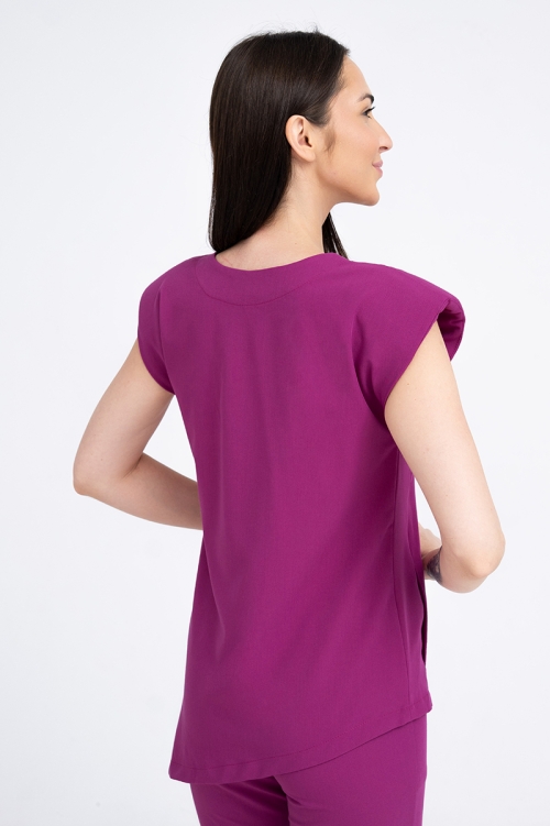 Kosmetyczna bluzka damska Raya purple plum