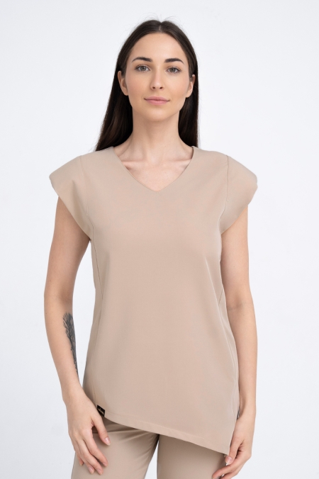 Kosmetyczna bluzka damska Raya gold beige