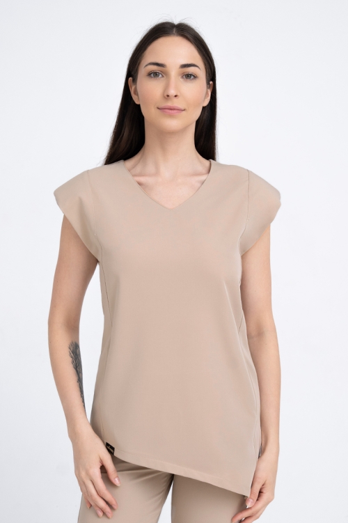 Kosmetyczna bluzka damska Raya gold beige